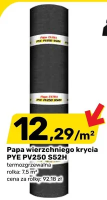 Papa wierzchniego krycia PYE PV250 S52H promocja w Bricomarche