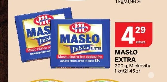Masło Polskie extra Mlekovita promocja w Chorten