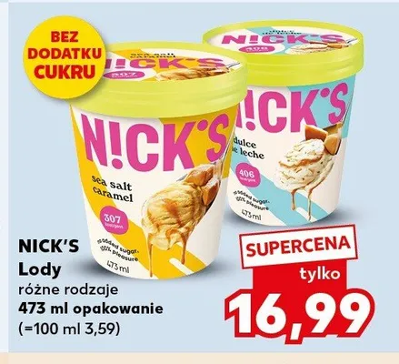 Lody Nick's Sea Salt Caramel promocja w Kaufland