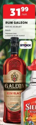 Rum Galeon Black promocja w Stokrotka