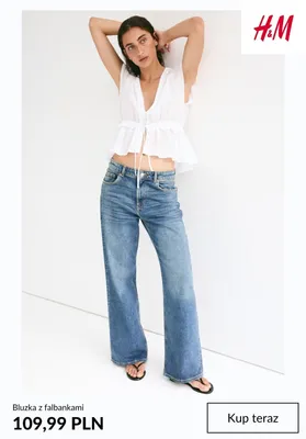 Bluzka z falbankami H&M promocja w H&M