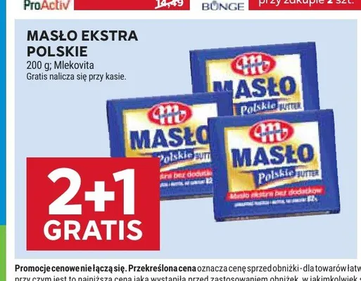 Masło ekstra Polskie Mlekovita promocja w Stokrotka