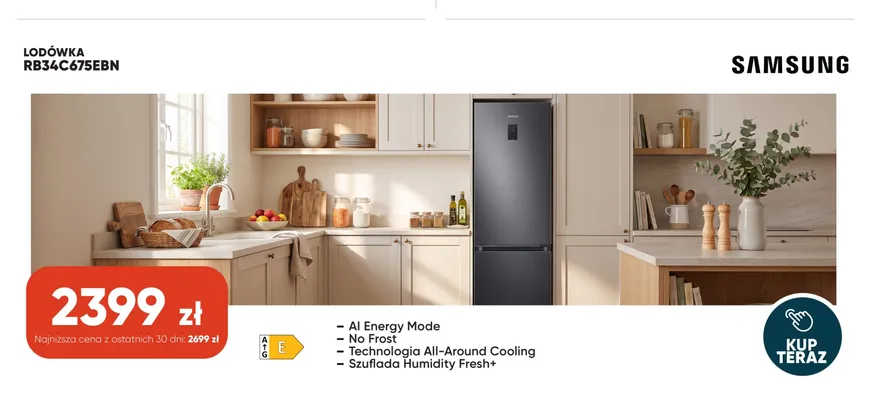 Lodówka Samsung RB34C675EBN promocja w Max Elektro