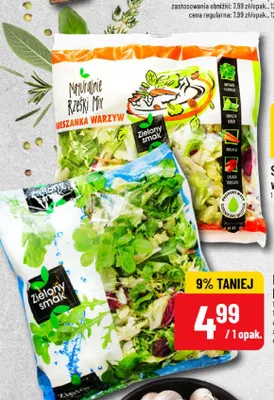 Mix sałat z roszponką Zielony Smak promocja w POLOmarket
