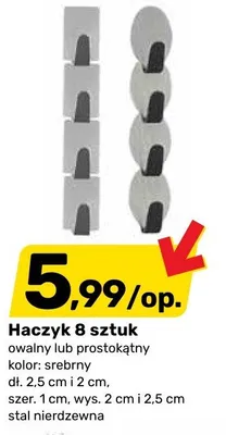 Haczyk 8 sztuk promocja w Bricomarche