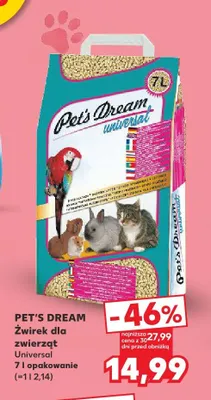 Żwirek dla zwierząt Universal Pet's Dream promocja w Kaufland