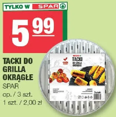 Tacki do grilla okrągłe promocja w SPAR