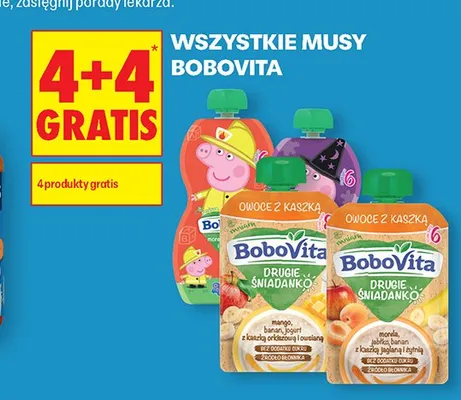 Musy owocowe BoboVita promocja w Biedronka