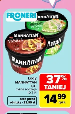 Lody Manhattan Vanilla promocja w Carrefour Market
