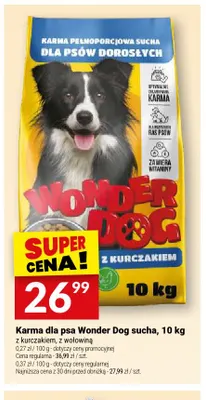 Karma dla psa Wonder Dog sucha z wołowiną promocja w Twój Market