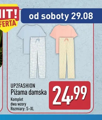 Piżama damska Up2Fashion promocja w Aldi