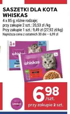 Saszetki dla kota Whiskas 4-pak promocja w Stokrotka