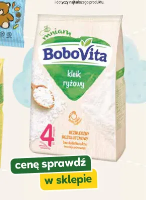 Kleik ryżowy BoboVita po 4. miesiącu bezmleczny bezglutenowy promocja w Stokrotka