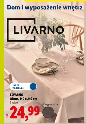 Obrus Livarno 140x240 cm promocja w Lidl