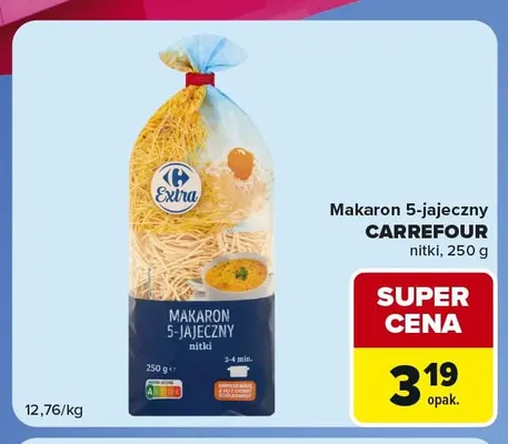 Makaron 5-jajeczny Carrefour nitki promocja w Carrefour Market