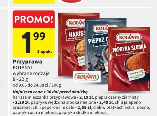 Przyprawa Kotanyi promocja w Intermarche
