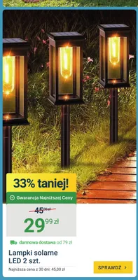 Lampki solarne LED 2szt. promocja w ERLI