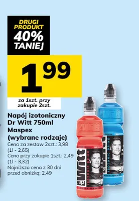 Napój izotoniczny Dr Witt 750ml Maspex (wybrane rodzaje) promocja w Hitpol