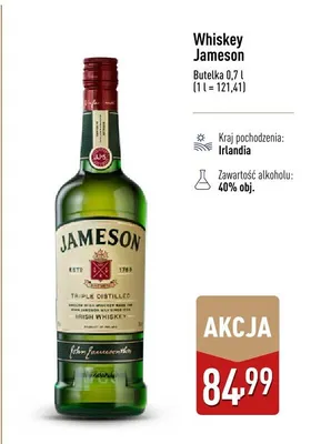 Whiskey Jameson promocja w Aldi