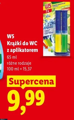 Krążki do WC z aplikatorem W5 promocja w Lidl