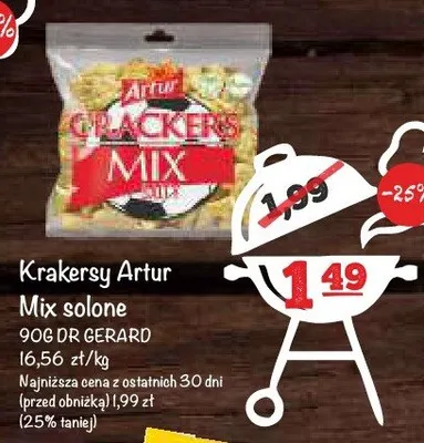 Krakersy Artur Mix solone promocja w Arhelan