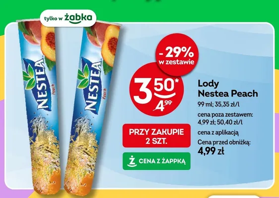 Lody Nestea Peach promocja w Żabka