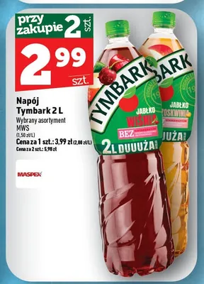 Napój Tymbark jabłko-wiśnia promocja w TOPAZ