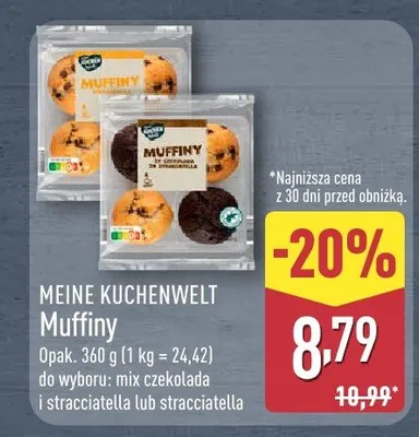 Muffiny Meine Kuchenwelt mix czekolada i stracciatella promocja w Aldi