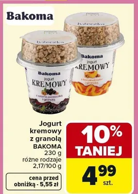 Jogurt kremowy z granolą promocja w Carrefour Market