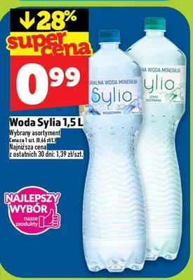 Woda mineralna Sylia lekko gazowana promocja w TOPAZ