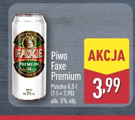 Piwo Faxe Premium promocja w Aldi