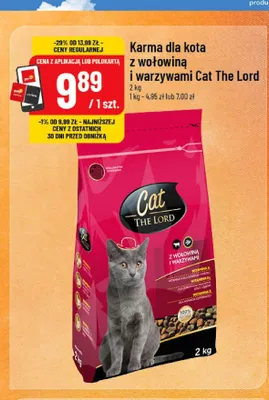 Karma dla kota z wołowiną i warzywami Cat The Lord promocja w POLOmarket