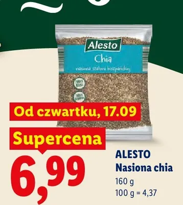 Nasiona chia Alesto promocja w Lidl