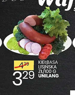 Kiełbasa lisińska Unilang promocja w Wafelek