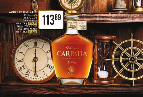 Wódka Carpatia 1996 promocja w Dino