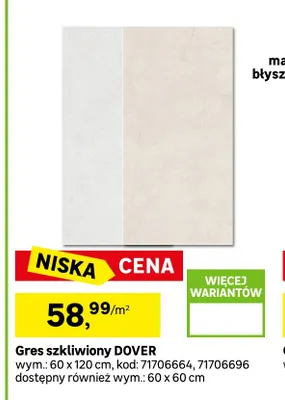 Gres szkliwiony Dover promocja w Leroy Merlin