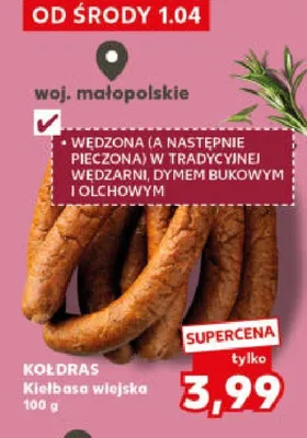 Kiełbasa wiejska Taurus promocja w Kaufland