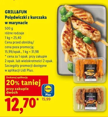 Polędwiczki z kurczaka w marynacie Grill&Fun promocja w Lidl