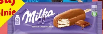 Lody na patyku Milka Vanilla & Chocolate Swirl promocja w Lidl