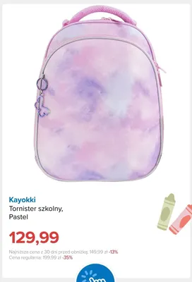 Tornister szkolny Kayokki Pastel promocja w Smyk
