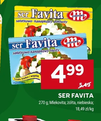 Ser Favita niebieska Mlekovita promocja w Stokrotka