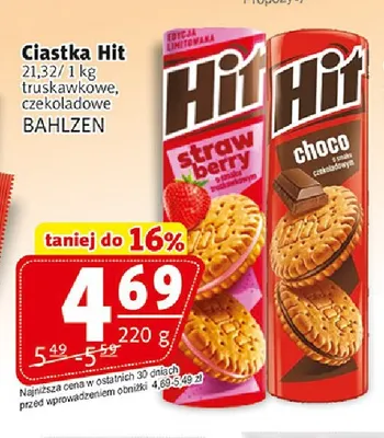 Ciastka Hit truskawkowe Bahlsen promocja w Prim Market