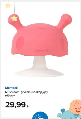 Gryzak uspokajający Mushroom różowy Mombell promocja w Smyk