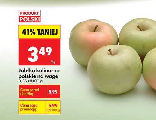 Jabłko kulinarne polskie na wagę promocja w Biedronka