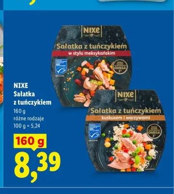Sałatka z tuńczykiem kuskusem i warzywami Nixe promocja w Lidl