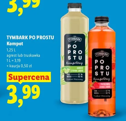 Kompot truskawka promocja w Lidl