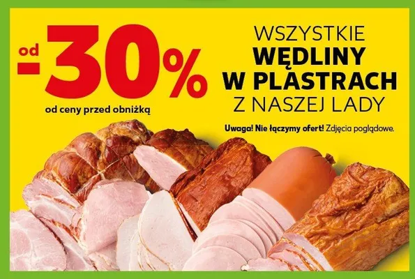 Wędliny w plastrach z naszej lady promocja w Kaufland
