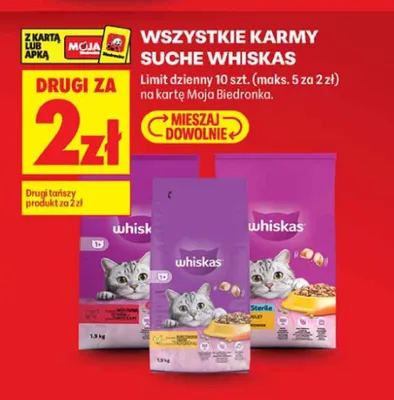 Sucha karma dla kota Whiskas Sterile z kurczakiem promocja w Biedronka