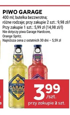 Piwo Garage promocja w Stokrotka