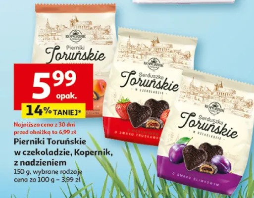 Pierniki Toruńskie w czekoladzie, Kopernik, z nudzieniem promocja w Auchan